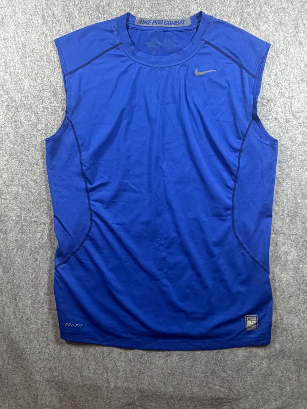 Nike Men’s Blue Sleeveless Dri-FIT Training Tank Top